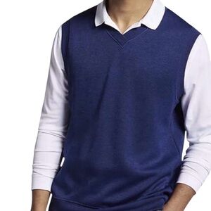 Nike Golf Dri-Fit V Neck Sweater Vest Blue Lightweight Men’s Large